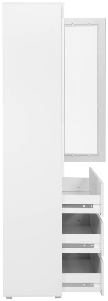 Vitrine Capetown weiß weiß glänzend B/H/T: ca. 80x191x40 cm