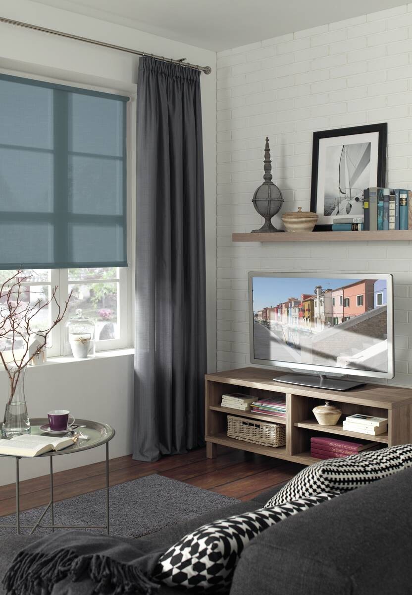 Boviva Rollo Struktur taubenblau B/L: ca. 80x210 cm