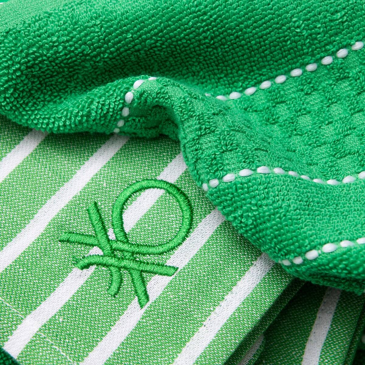 BENETTON Geschirrtuch-Set Rainbow grün Baumwolle