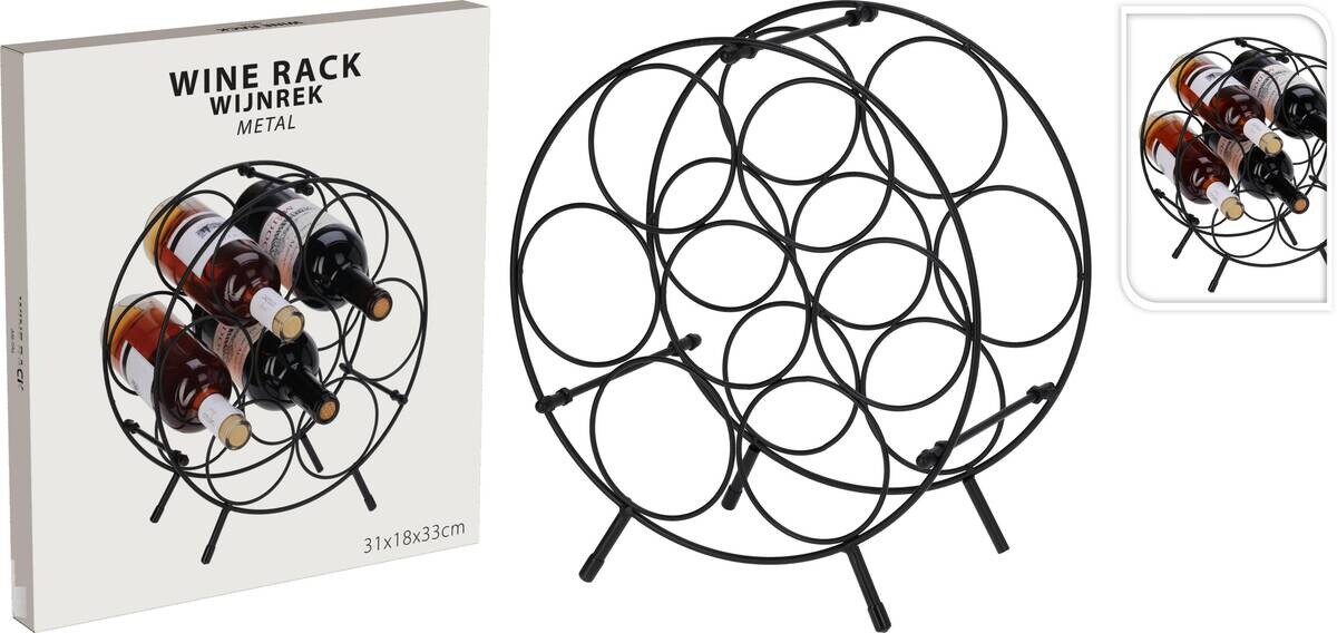 Weinregal schwarz Eisen B/H/L: ca. 32x3x35 cm