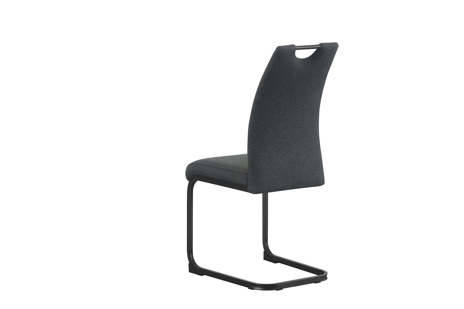 Schwingstuhl HANNA, 2er Set anthrazit Webstoff B/H/T: ca. 43x98x59 cm