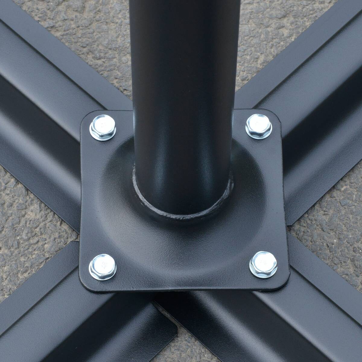 Outsunny Ampelschirm braun Stahl