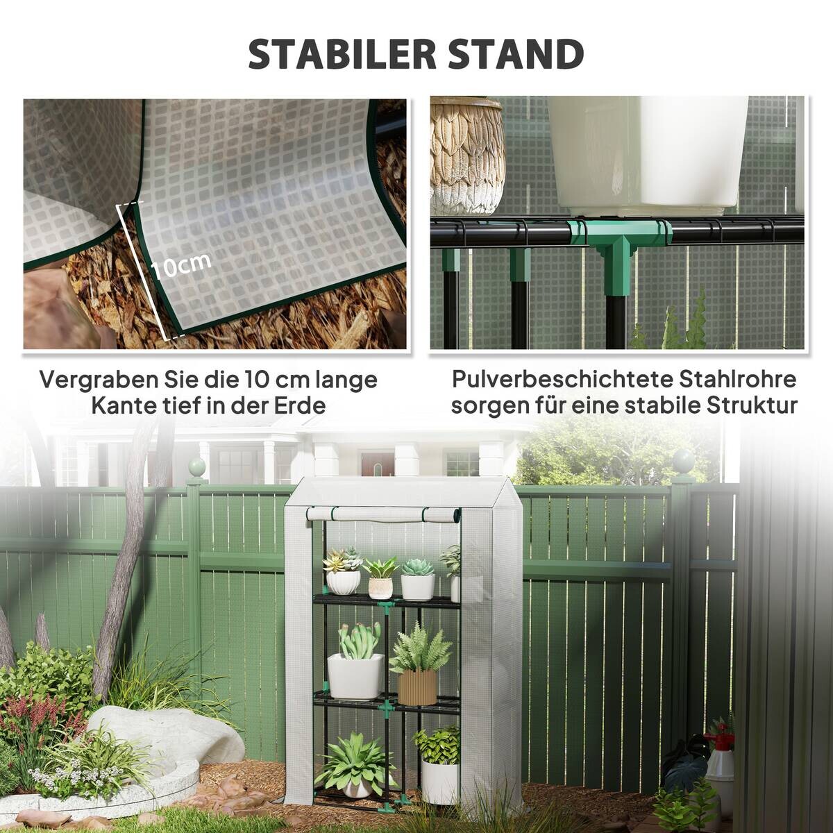 Outsunny Gewächshaus B/H/L: ca. 40x150x100 cm