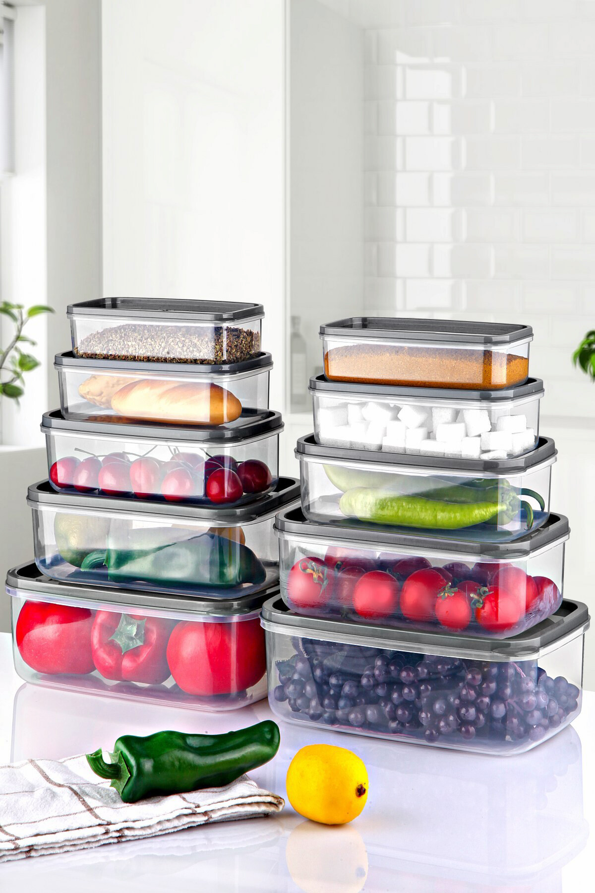 HermiaConcept Vorratsdosenset 10-tlg. transparent HermiaConcept Vorratsdosenset 10-tlg. transparent