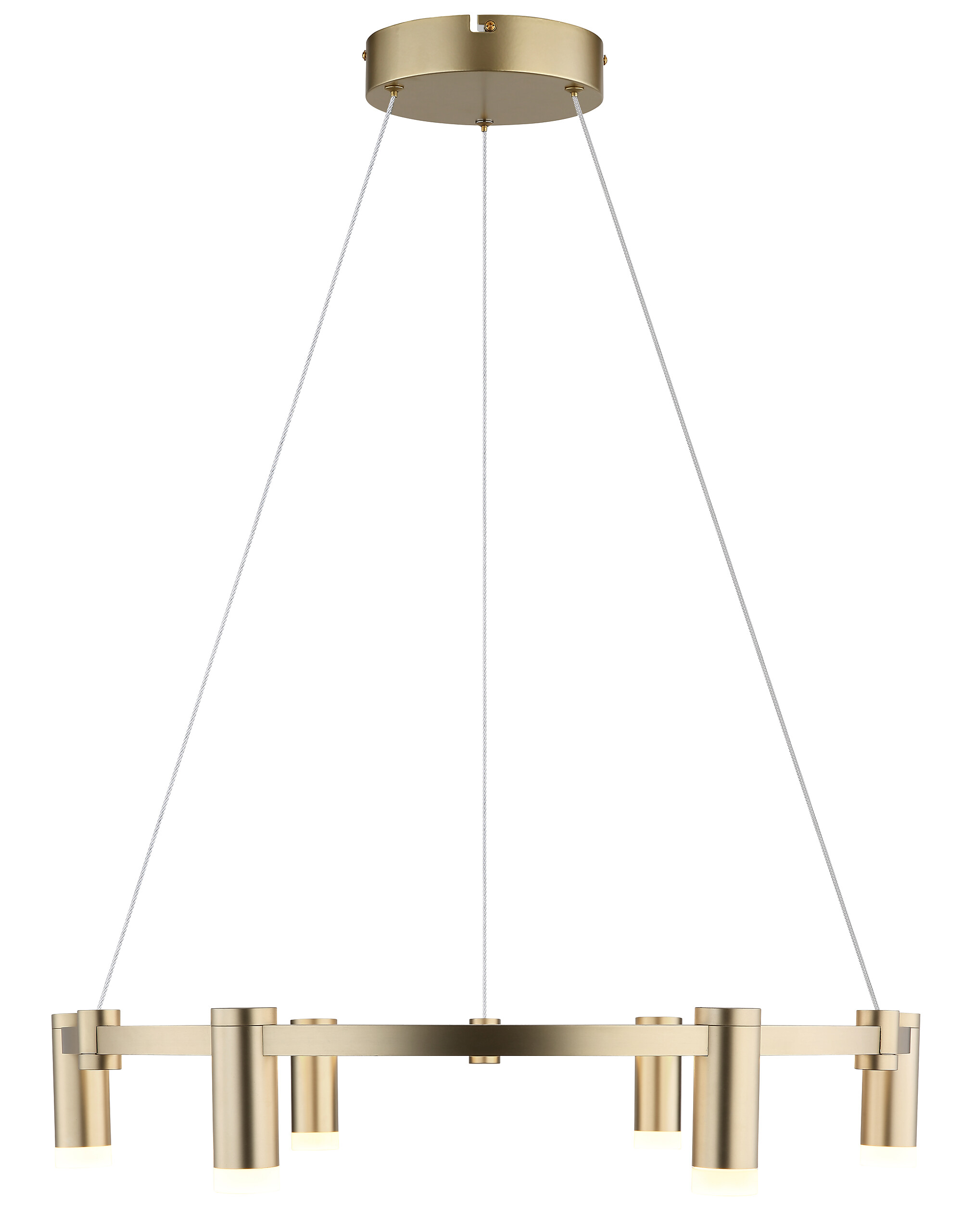 GLOBO Hängeleuchte Opal gold Acryl Aluminium Metall H/D: ca. 120x62 cm 1.0 Brennstellen