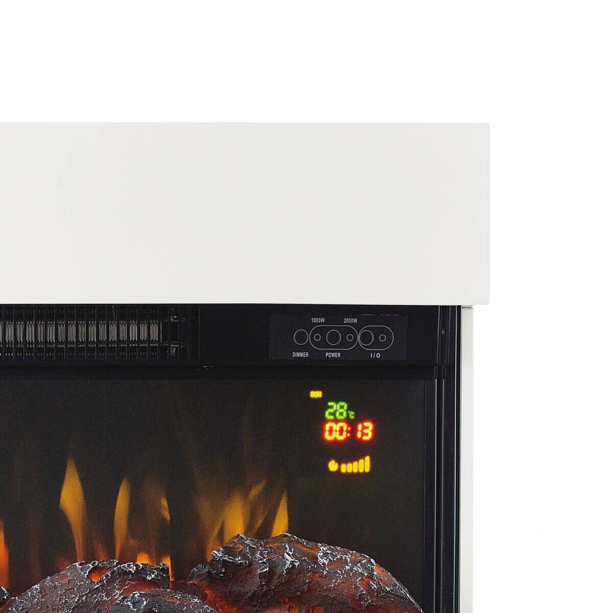 KAMINIO Elektrischer-Kamin HENRI weiß Metall B/H/T: ca. 48x75x21,7 cm ca. 2000 W