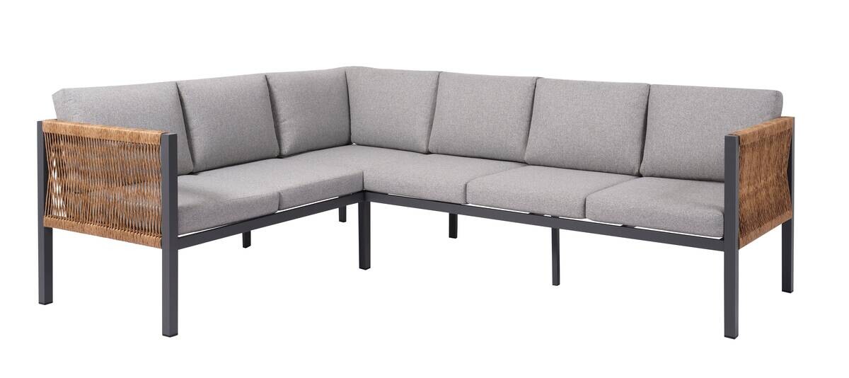 Loungeset grau Aluminium