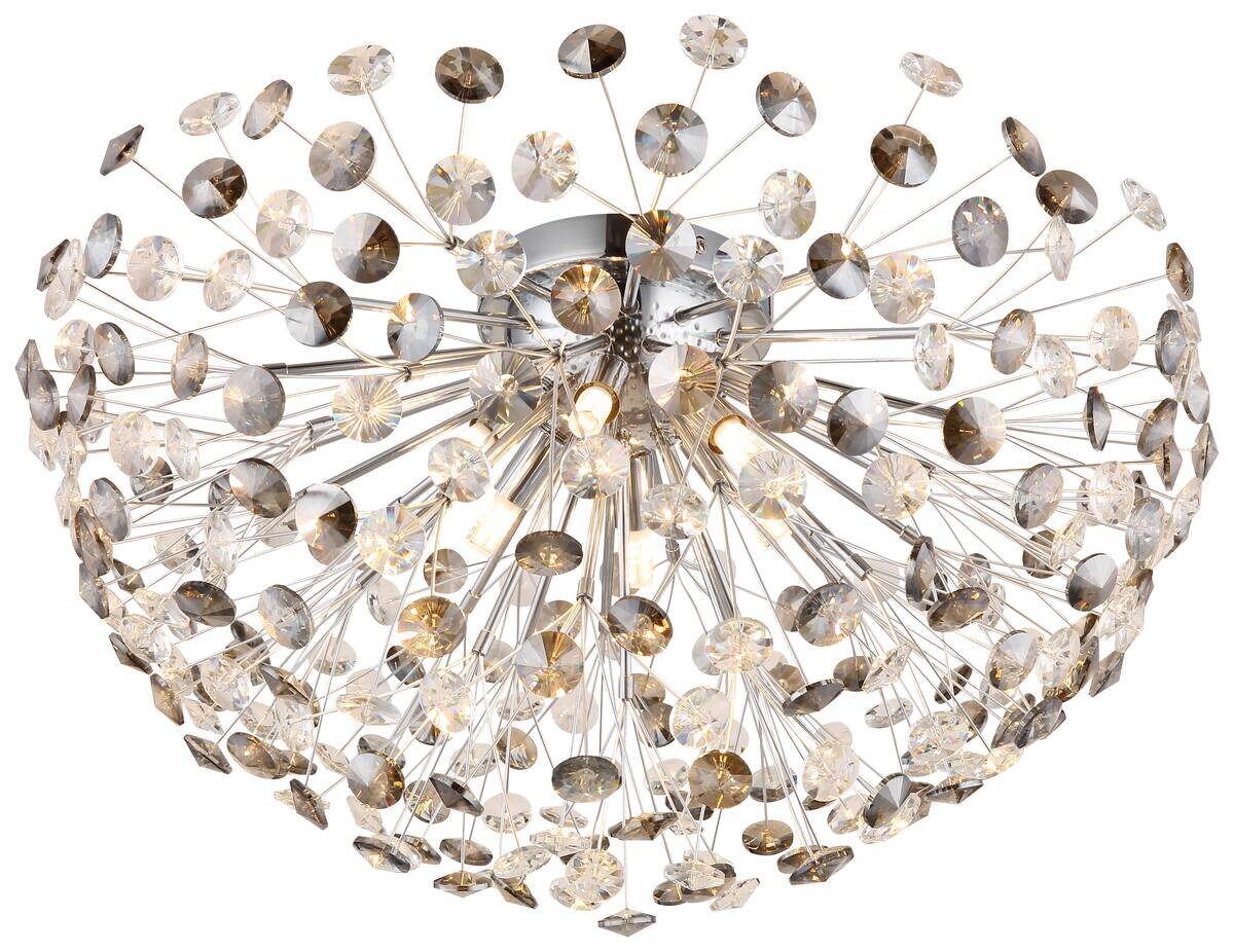 GLOBO LED-Deckenleuchte gold klar Metall H/D: ca. 25x45 cm 4 Brennstellen