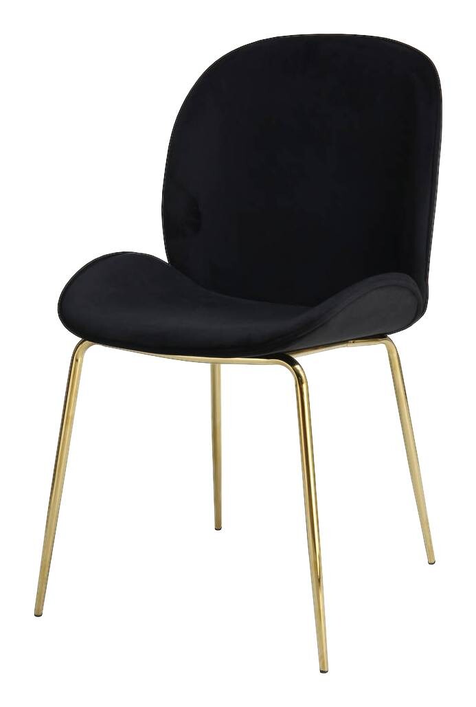 Stuhl Charlize 100 2er schwarz Microfaser B/H/T: ca. 48x87x59 cm