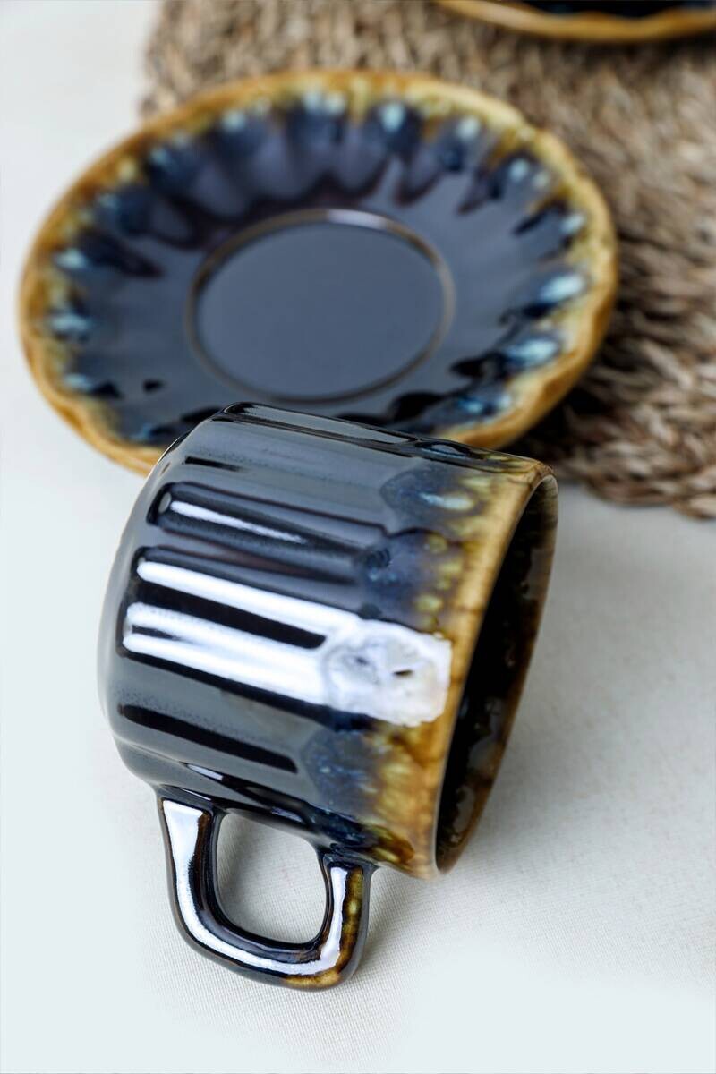 HermiaConcept Teetasse 12-tlg. gold Steingut