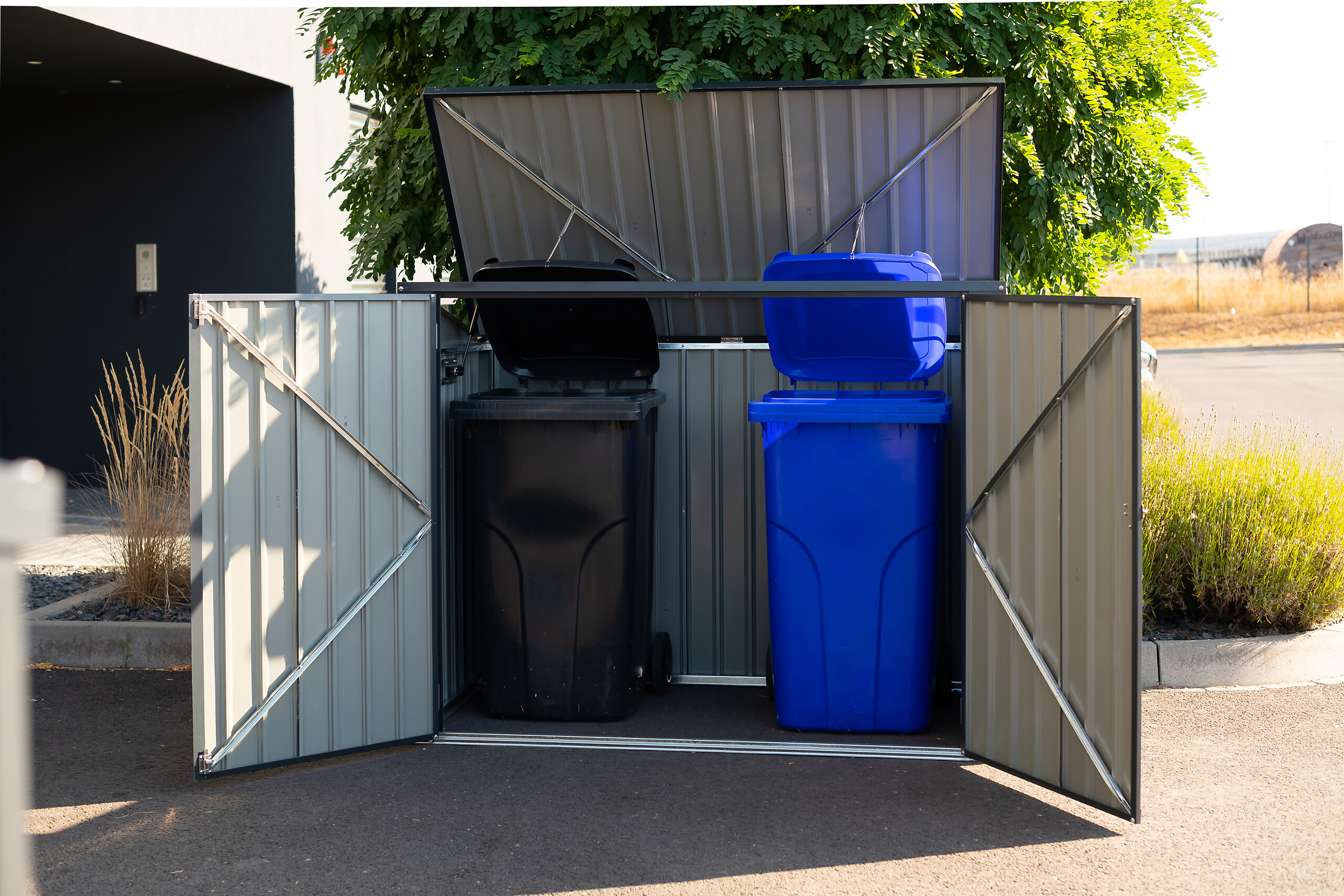 Westmann Mülltonnenbox 5x3 anthrazit B/H/T: ca. 172x131x100 cm