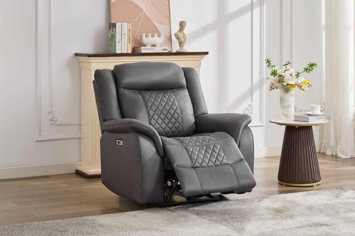 Sessel Pedro grau Microfaser B/H/T: ca. 103x108x94 cm