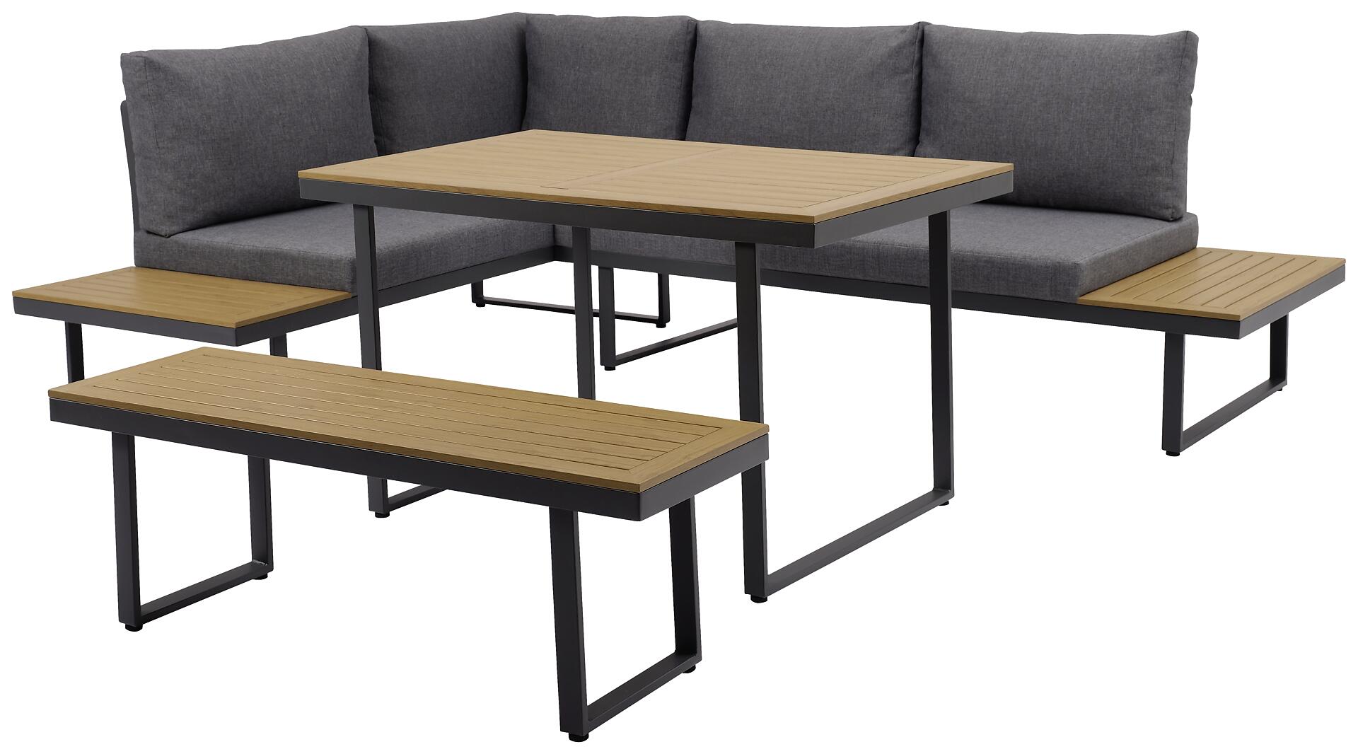 Loungeset Sevilla anthrazit Aluminium