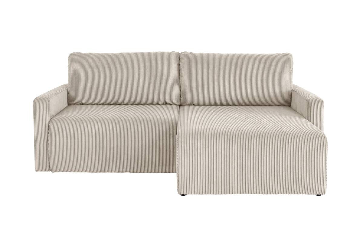 Ecksofa mit Bettfunktion und Bettkasten pearl Microfaser B/H/T: ca. 227x92x146 cm