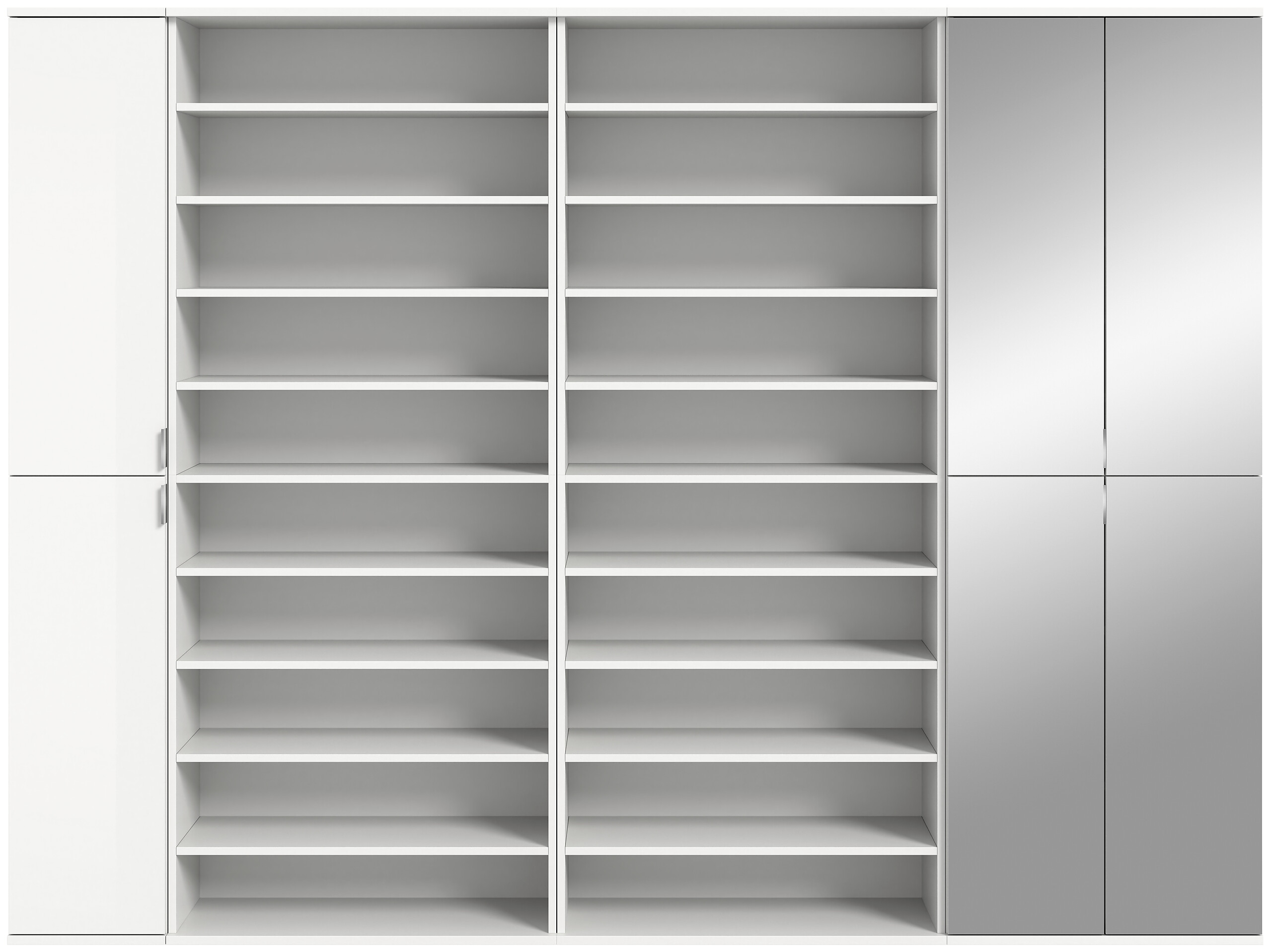 Garderobe PROJEKT X weiß weiß Hochglanz B/H/T: ca. 232x191x37 cm