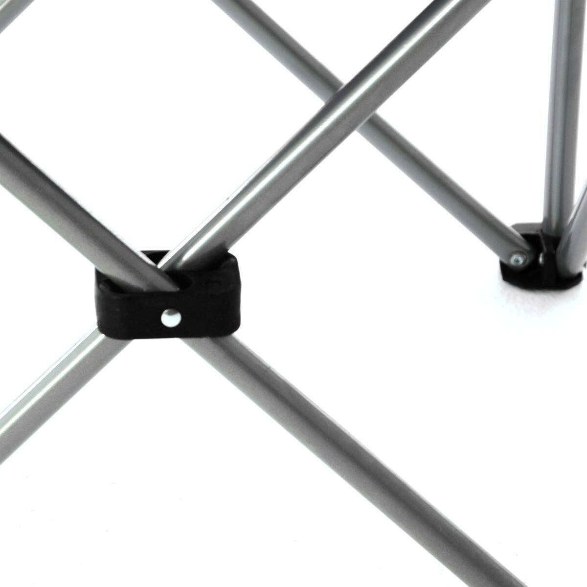 VCM Campingstuhl-Set schwarz Stahl B/H/T: ca. 47x90x47 cm