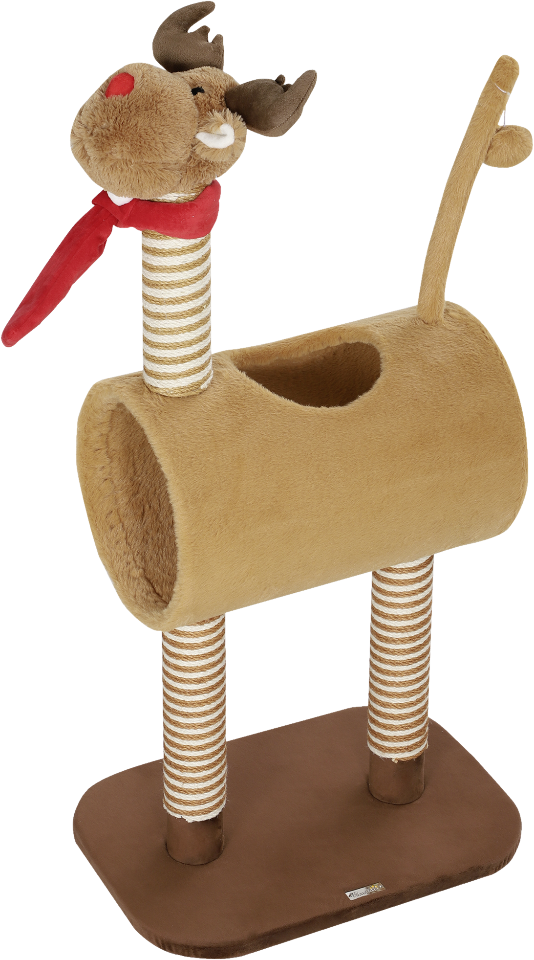 PawHut Kratzbaum braun Polyester B/H/L: ca. 34x98x48 cm