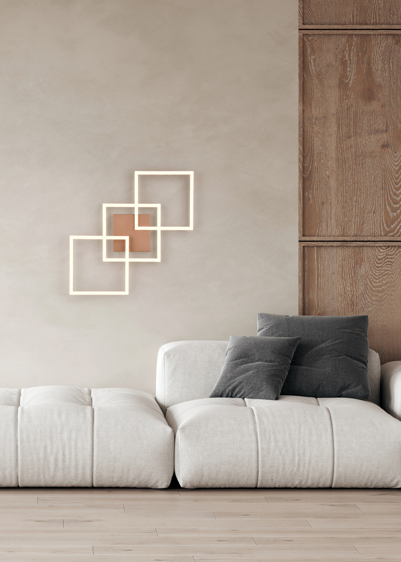 Reality LED-Deckenleuchte Trail Metall B/H/T: ca. 53x53x7 cm