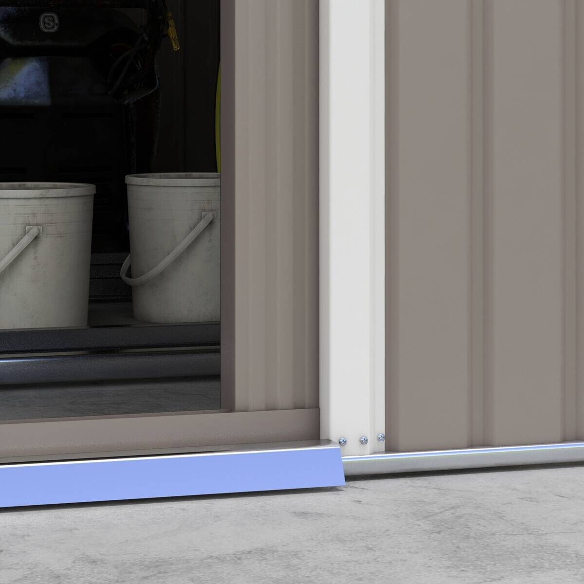 Outsunny Gerätehaus hellgrau B/H/L: ca. 386x200x340 cm