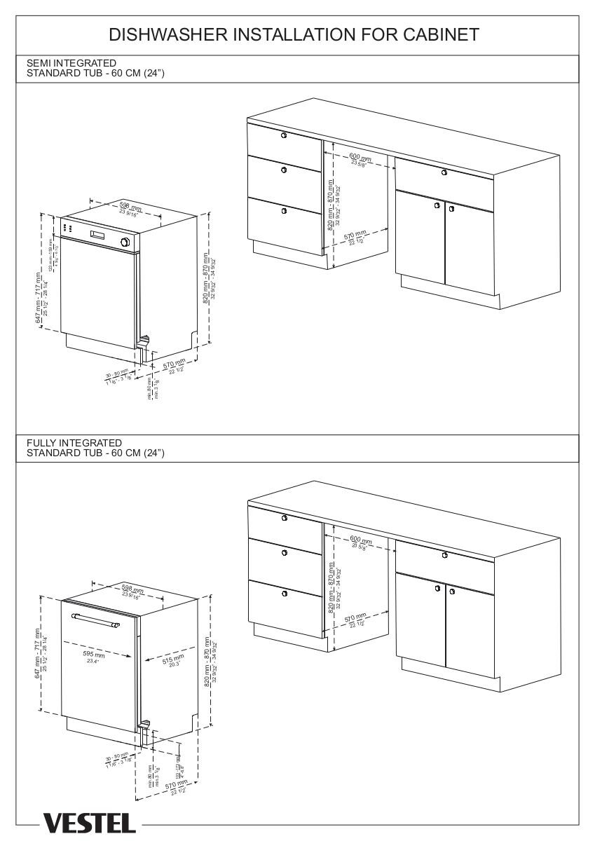 Mican Einbaugeschirrspüler GSV60D Edelstahloptik Edelstahl B/H/T: ca. 59,8x82x55 cm
