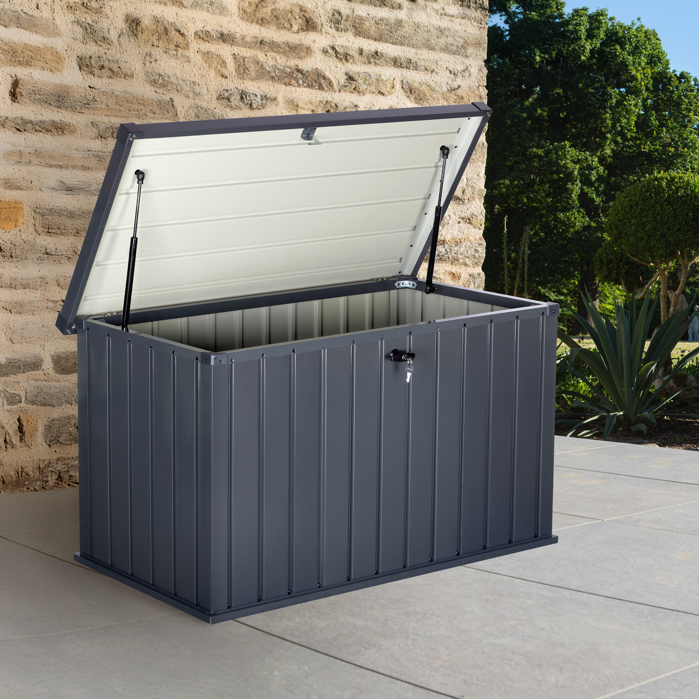 HI Auflagebox 436l anthrazit Stahl B/H/T: ca. 124x71x66 cm