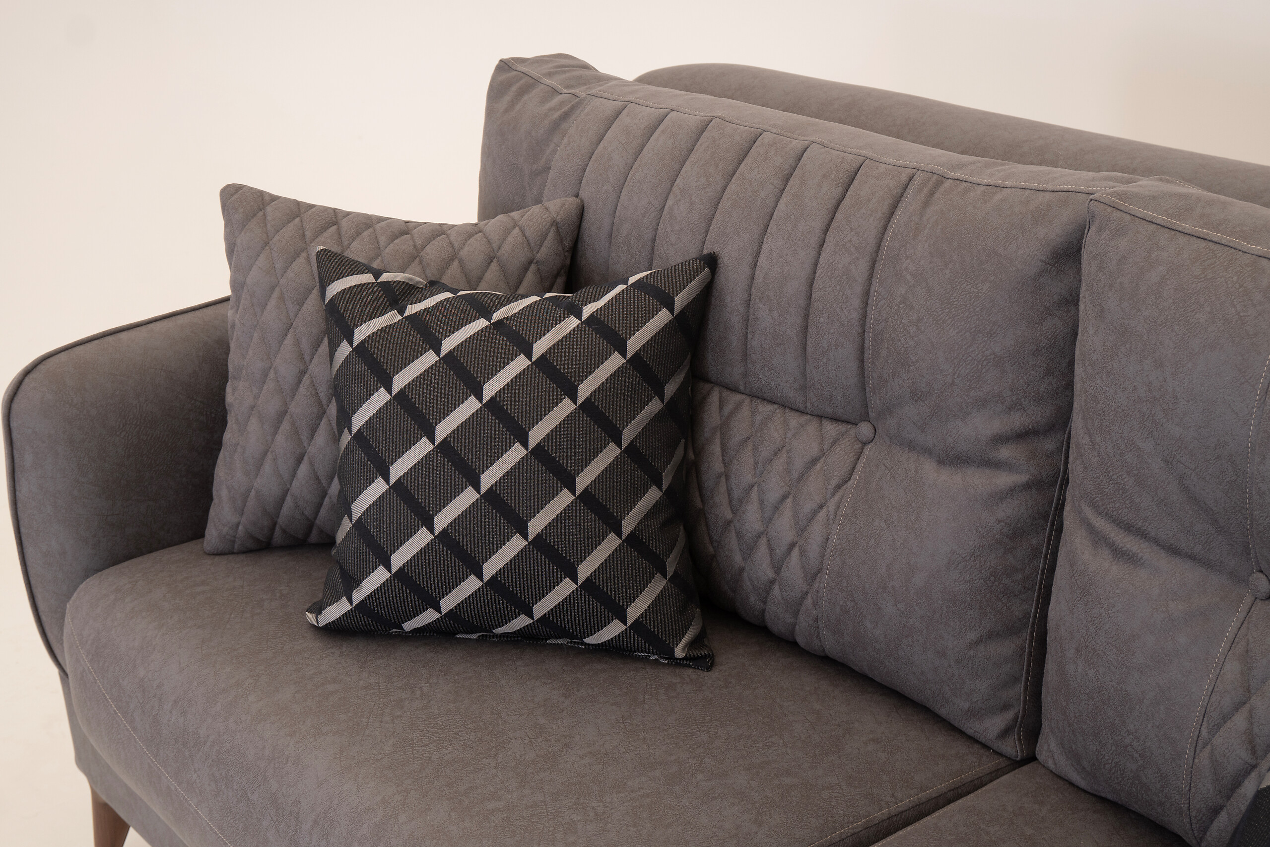 Sofa 3-2-1 Mislina blaugrau Microfaser