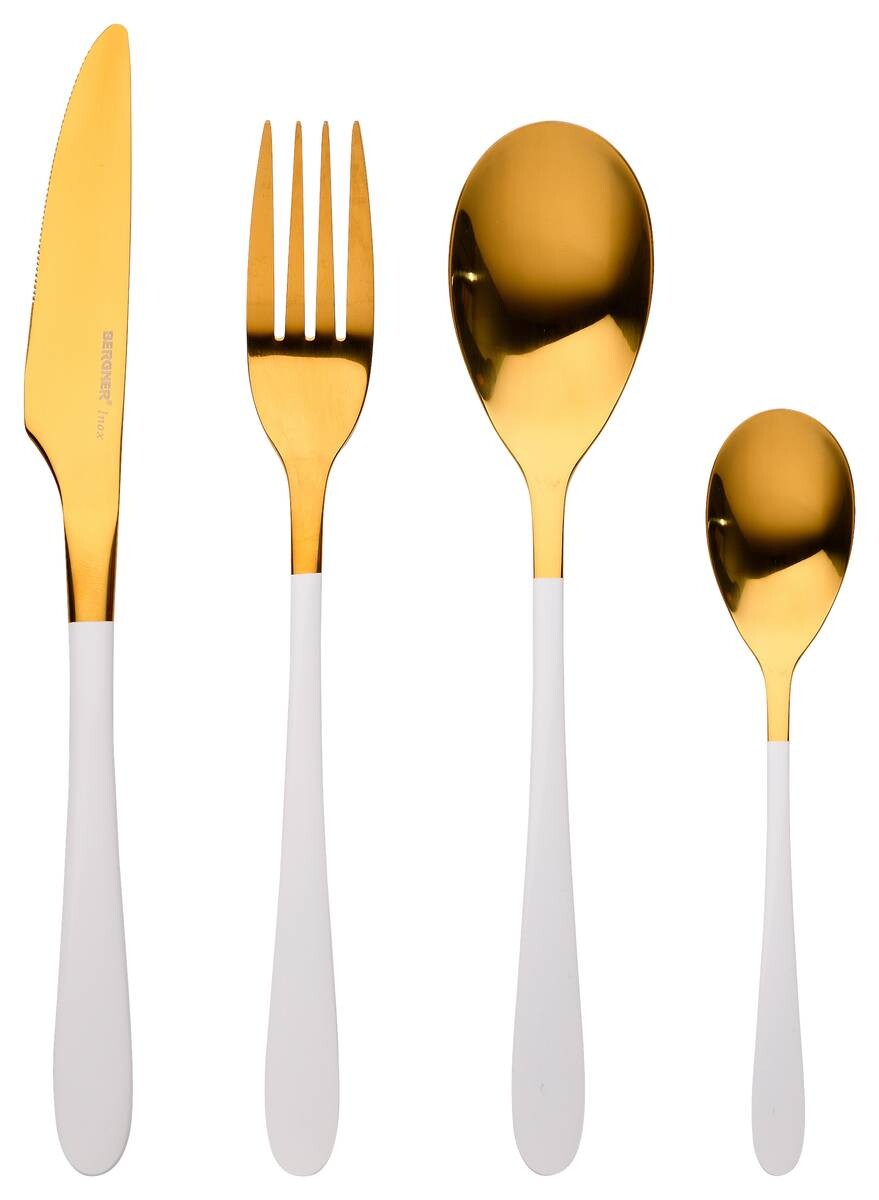 BERGNER Besteckset Lisboa white weiß Edelstahl 16 tlg.