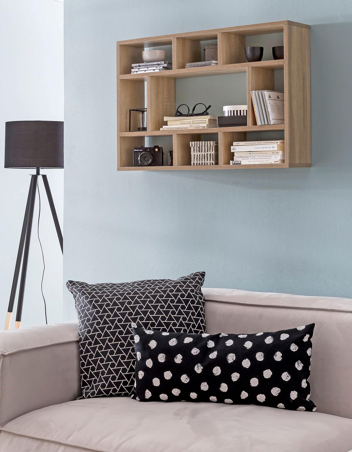 Wandregal Eiche Sonoma Nachbildung B/H/T: ca. 75x51x16 cm