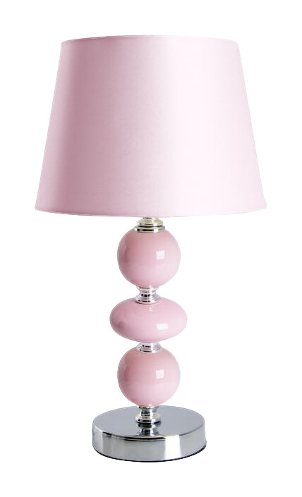 Näve Leuchten Keramik Tischleuchte NV3183532 lachs Keramik Stoff H/D: ca. 36x20 cm E14 1 Brennstellen