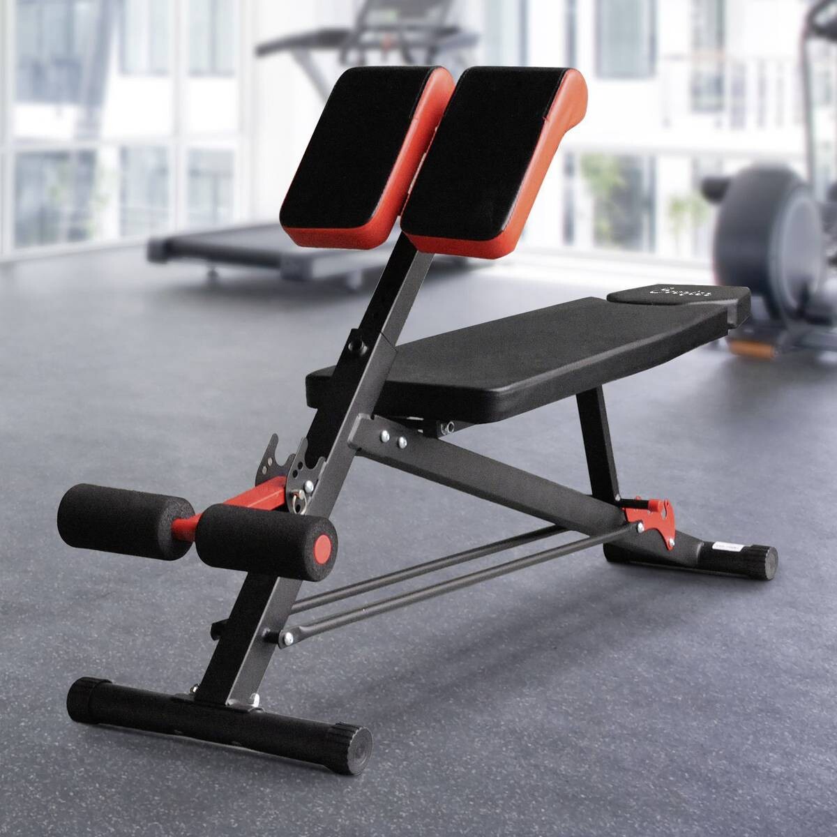 HOMCOM Trainingsbank schwarz Edelstahl B/H/T: ca. 64x85x146 cm