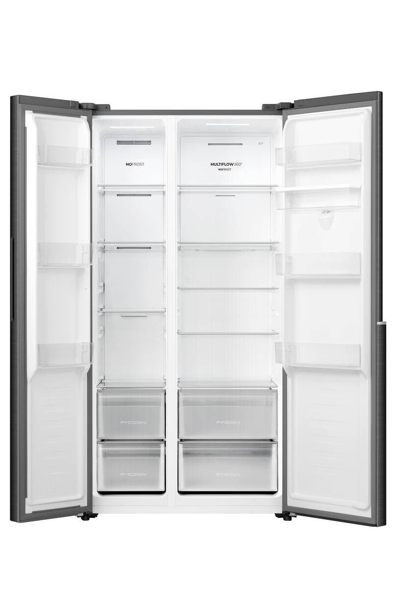 Gorenje Side-by-side Kühl-/Gefrierkombination NRS917E41BXWD schwarz B/H/T: ca. 91,1x178,6x61,5 cm
