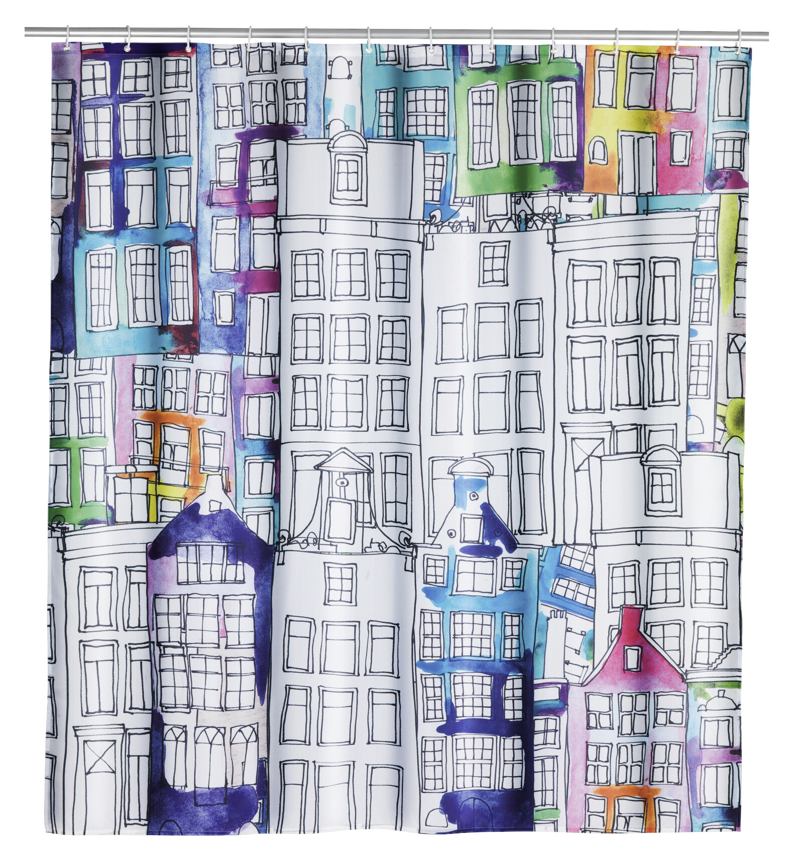 WENKO Duschvorhang Polyester B/H: ca. 180x200 cm