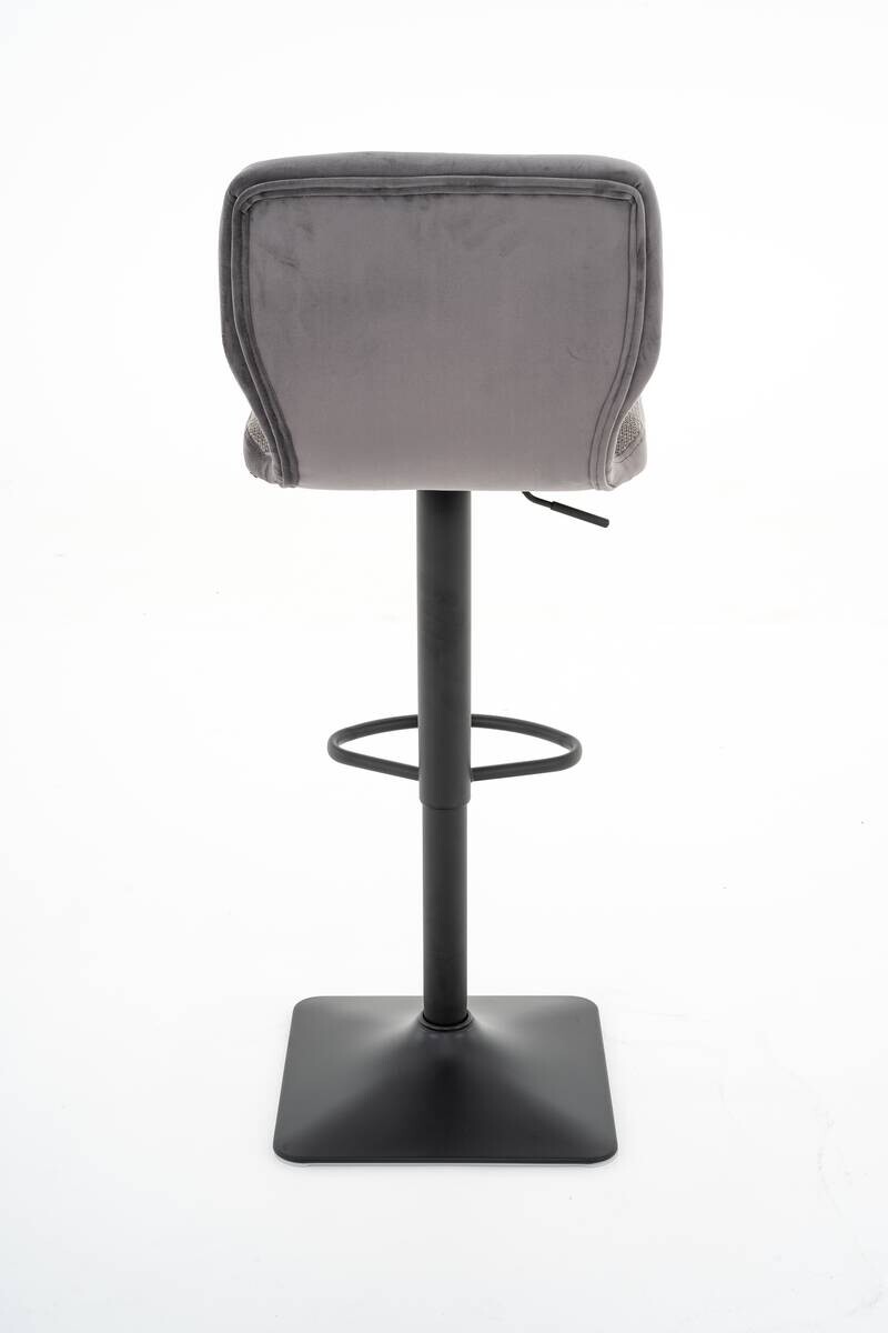 Barhocker FM-175-1 grau Microfaser Samt B/H/T: ca. 41x109x48 cm