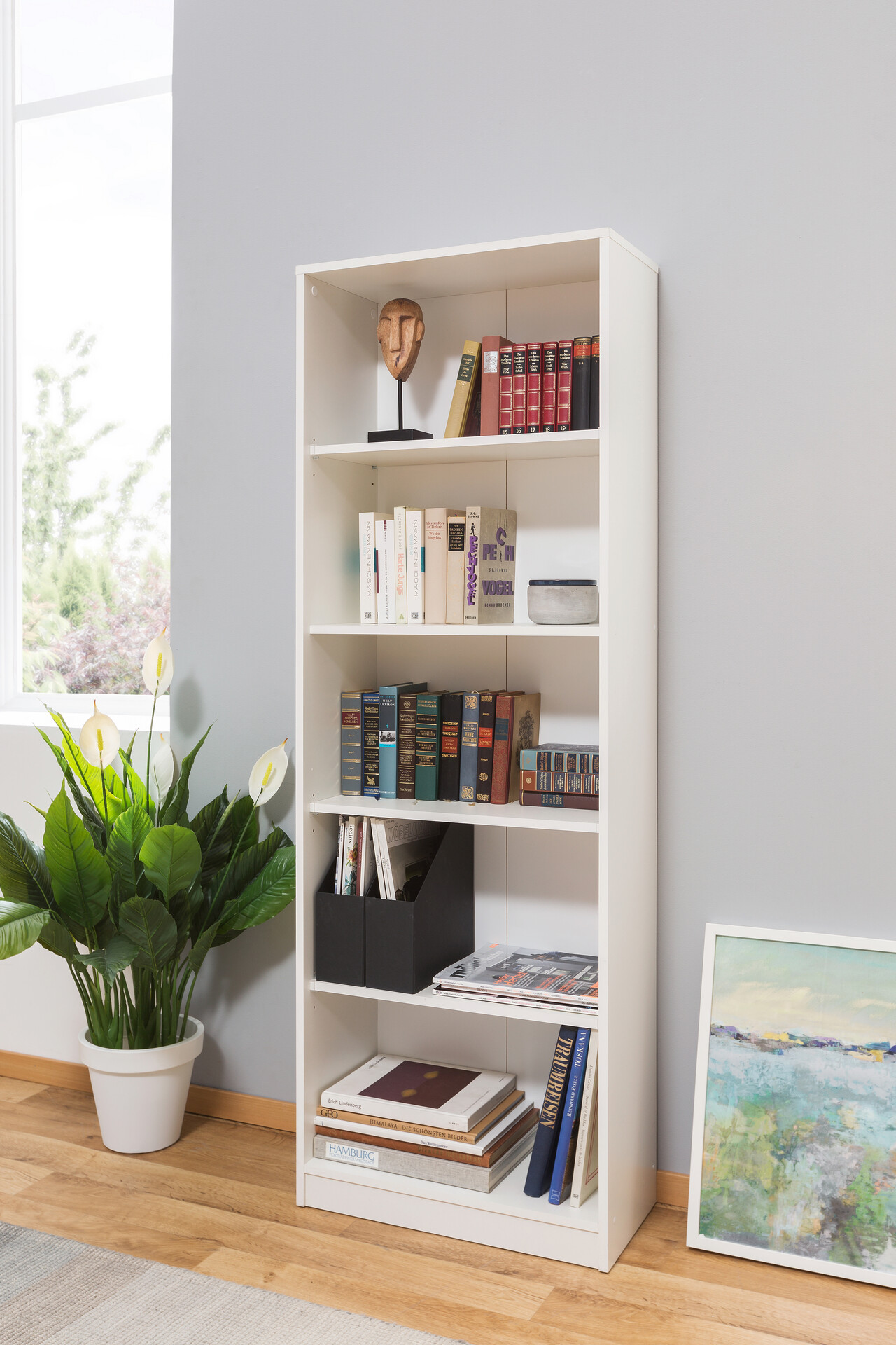 Regal Peggy 6 weiß B/H/T: ca. 58x168x28 cm