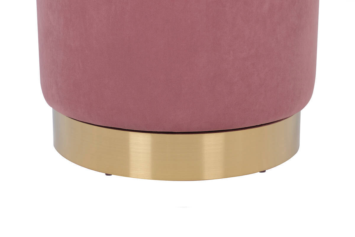 Hocker Viktor 100 altrosa Samt H/D: ca. 68x52 cm