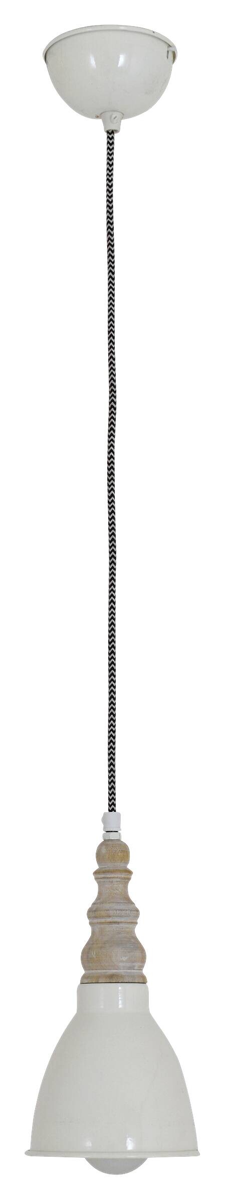 Näve Leuchten Pendelleuchte 6073811 beige Holz Metall B/H/T: ca. 13x102x13 cm E27 1 Brennstellen