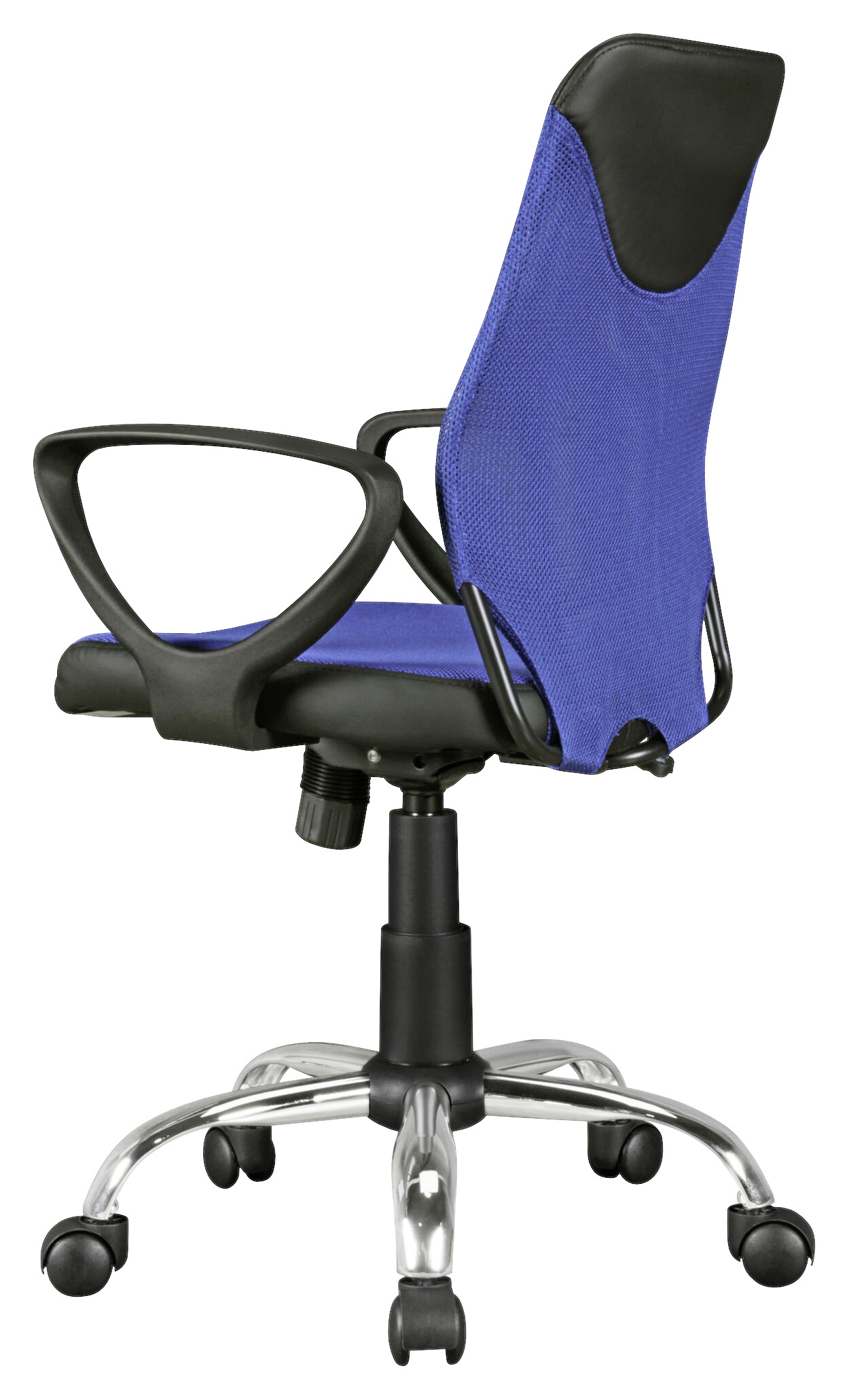 Drehstuhl blau Stoff