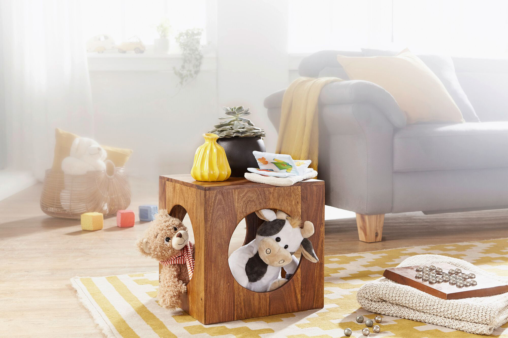 Beistelltisch rosenholz Holz B/H/T: ca. 35x35x35 cm