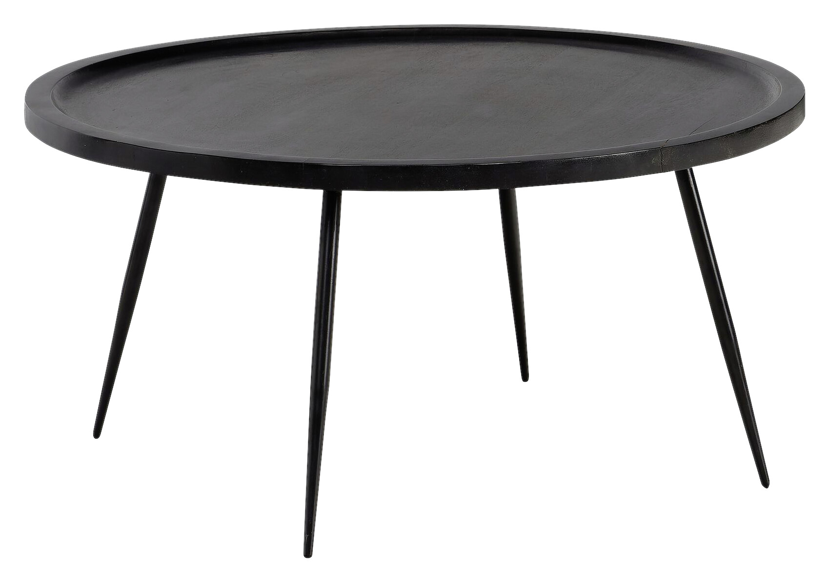 Wohnling Couchtisch schwarz Mango Eisen H/D: ca. 38x75 cm