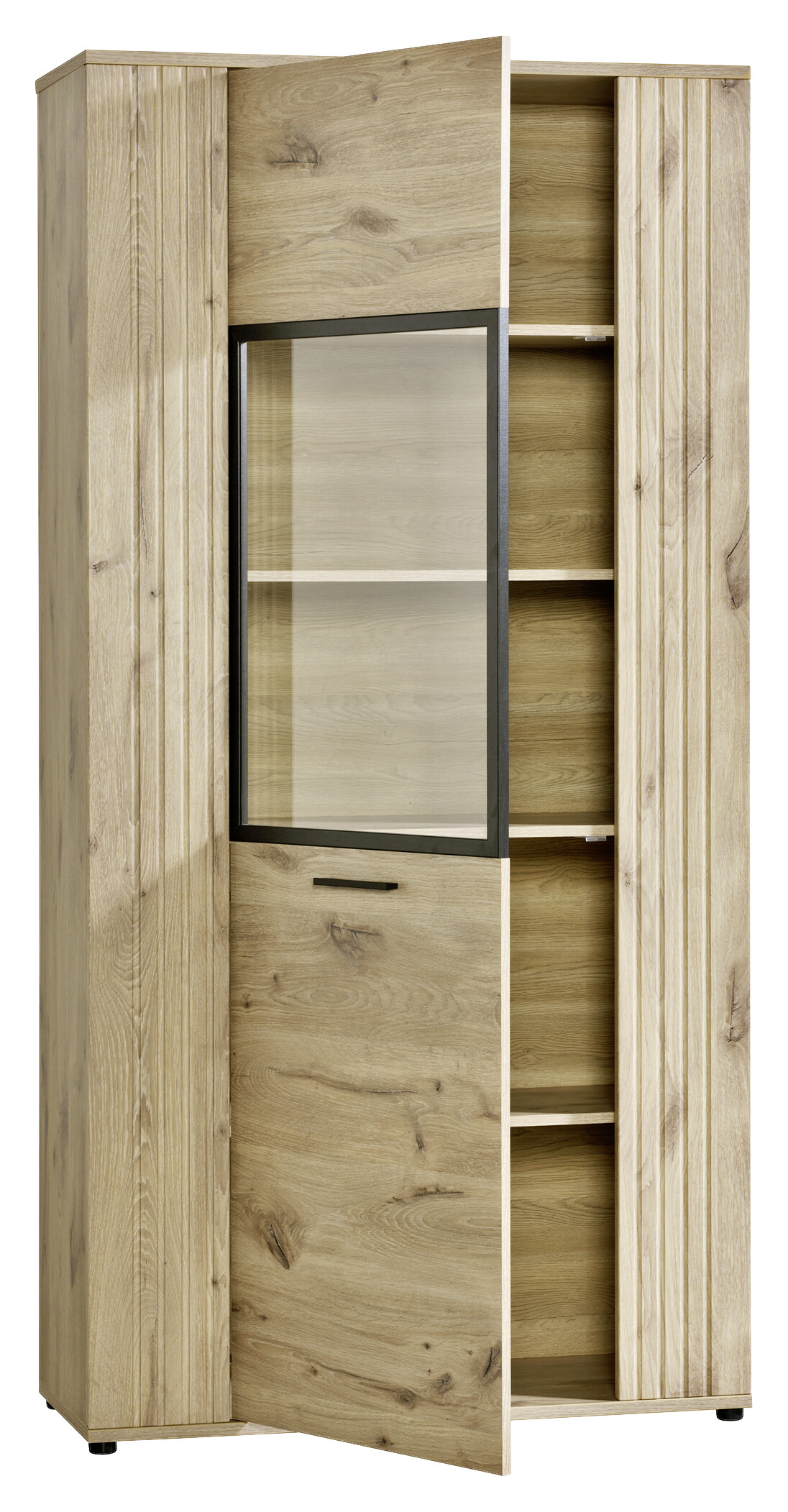 Vitrine Turin Eiche Viking Nachbildung B/H/T: ca. 95x192x40 cm