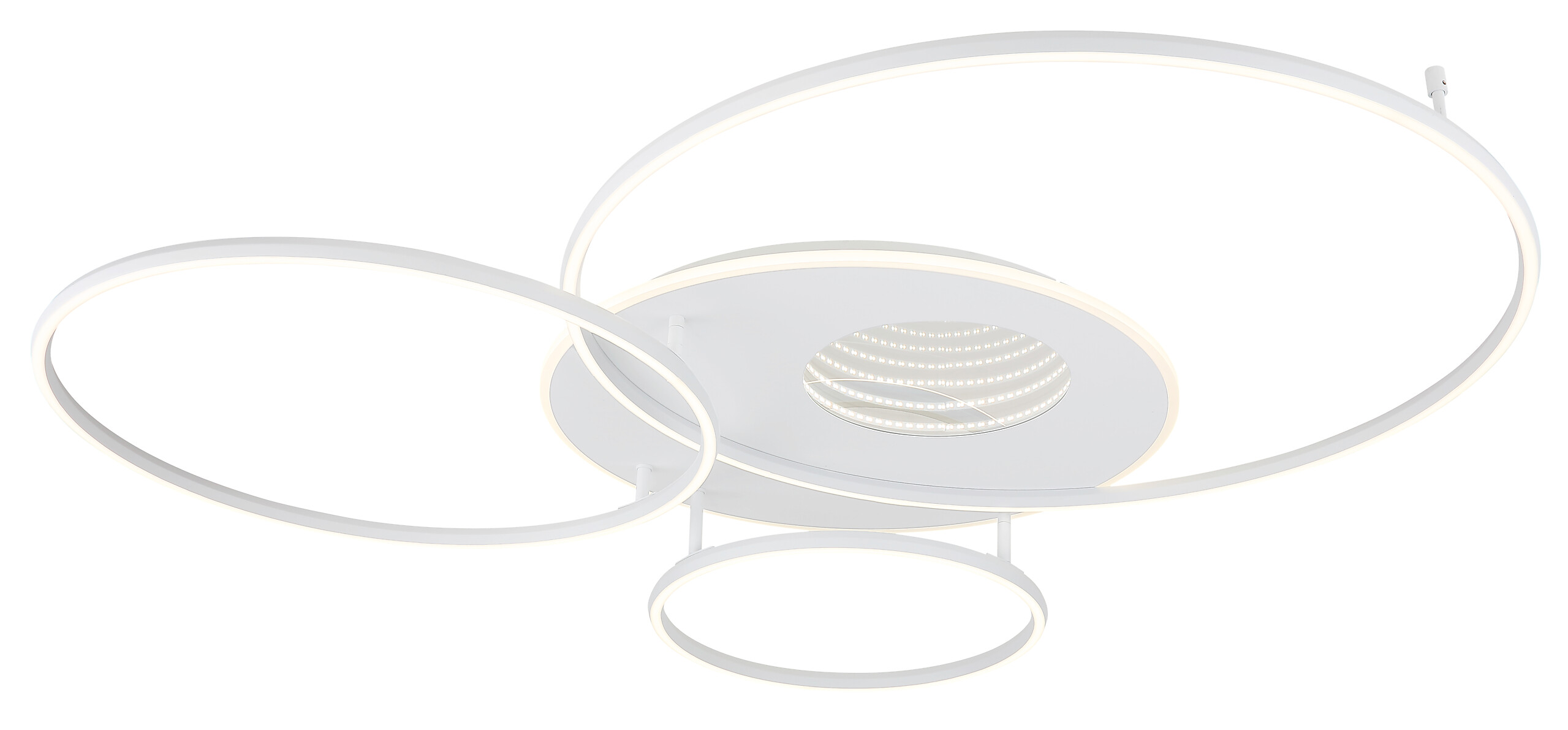 GLOBO Deckenleuchte Invertina Opal weiß Kunststoff Aluminium Metall B/H/L: ca. 105,3x13x126,4 cm 1 Brennstellen