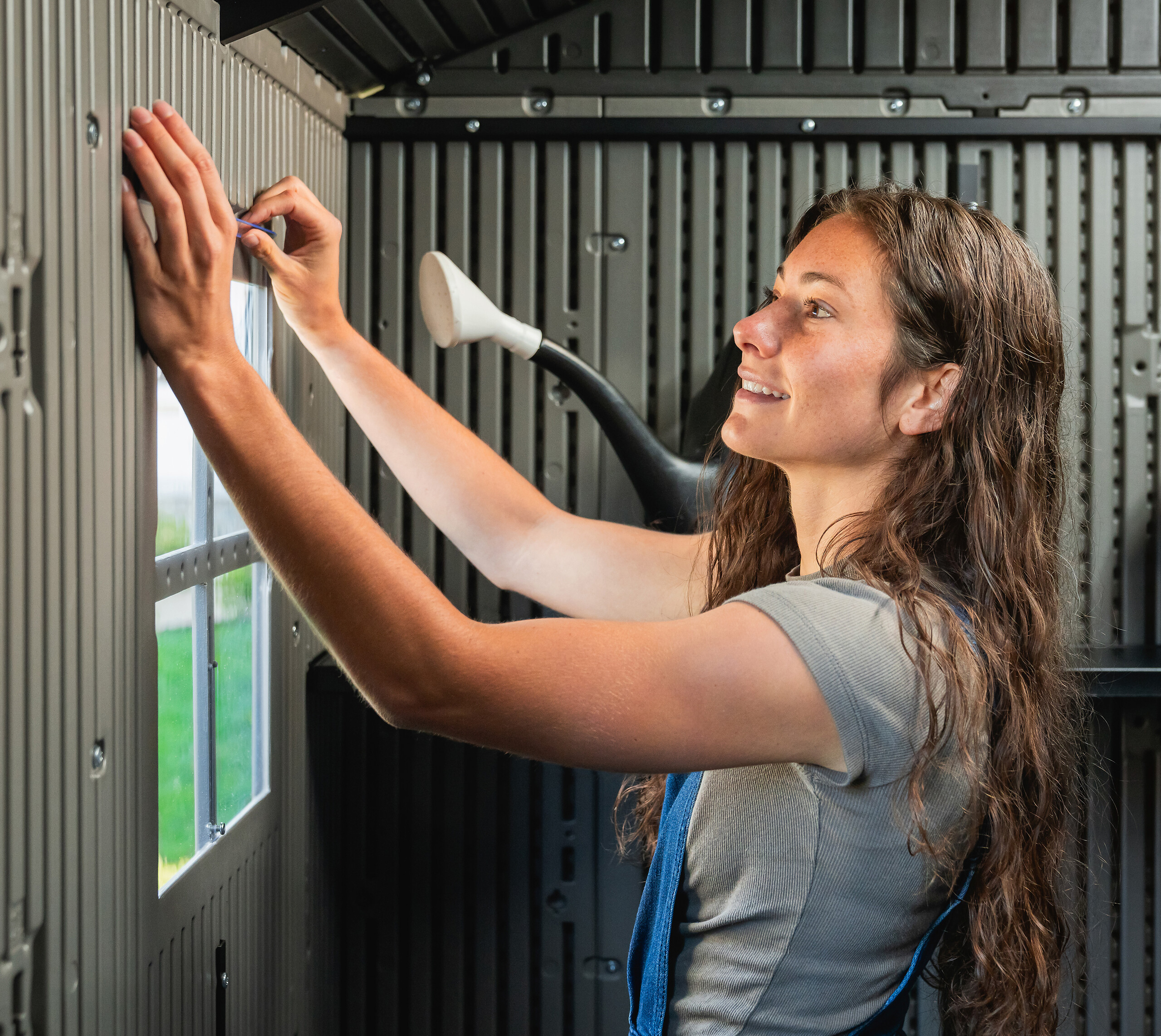 Lifetime Gerätehaus Kentucky grau B/H/L: ca. 427x265x206 cm