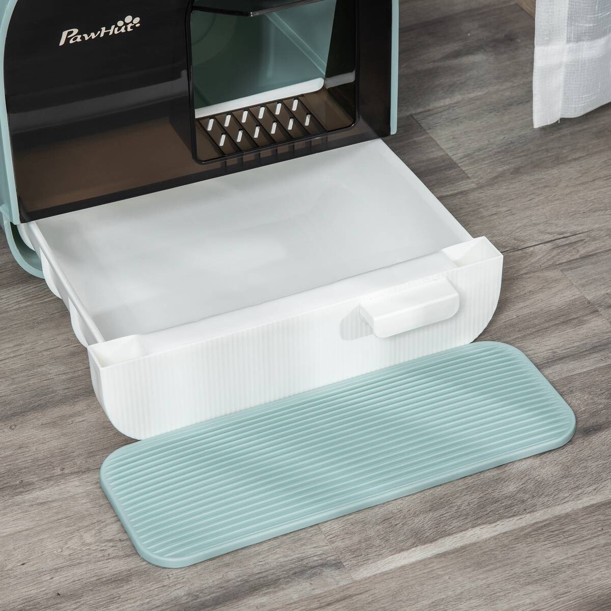 PawHut Katzentoilette grün Kunststoff B/H/L: ca. 44x47x43 cm