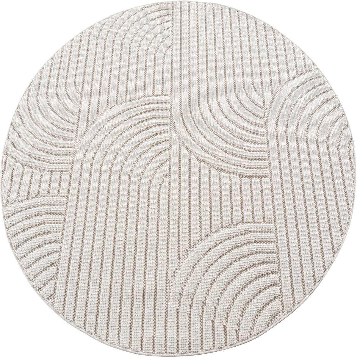 Ayyildiz Kurzflorteppich HELIX creme B/H/L: ca. 160x0,7x160 cm