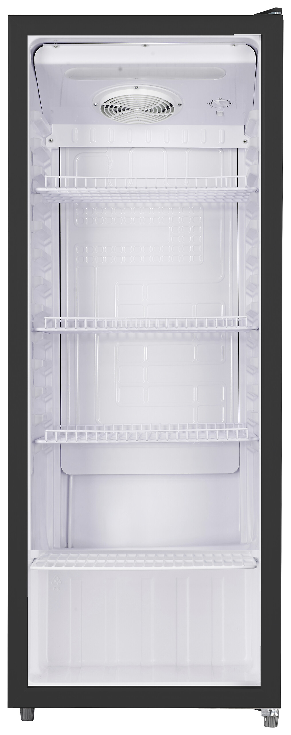 POCOline Glastürkühlschrank GTK144-235 DB schwarz B/H/T: ca. 54x144x55 cm