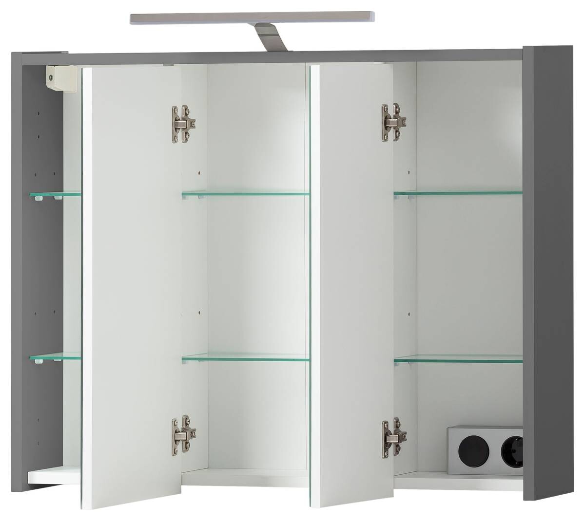 Spiegelschrank Flag anthrazit B/H/T: ca. 74,5x64x16 cm