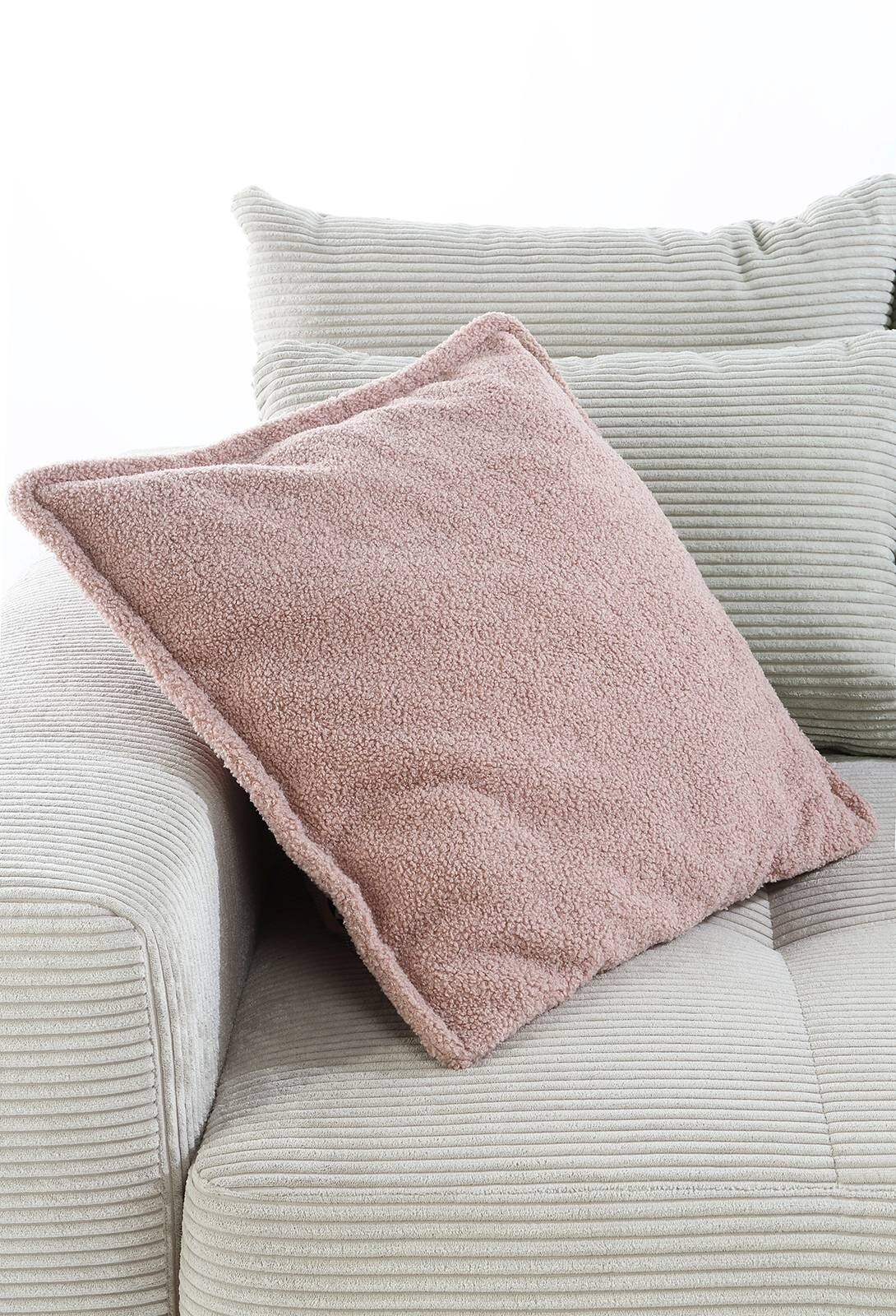 Big Sofa Greige Microfaser B/H/T: ca. 298x80x135 cm