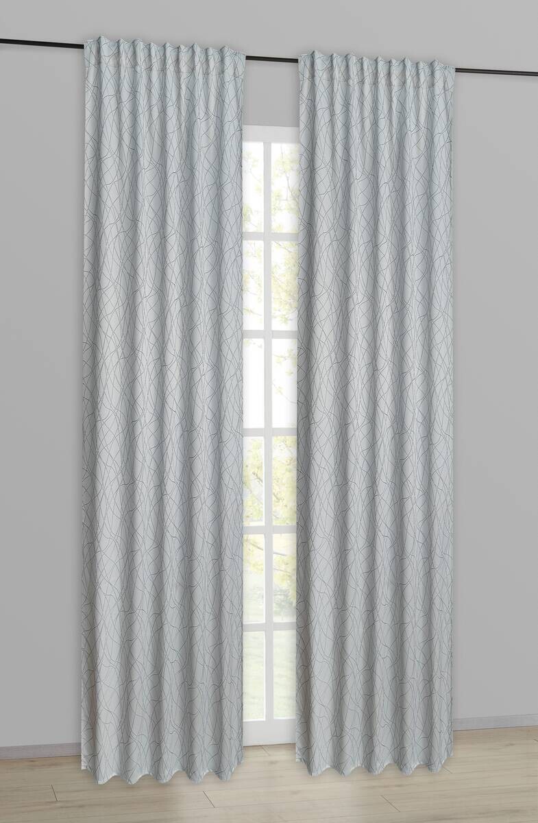 Kombivorhang Doreen silber B/L: ca. 135x245 cm