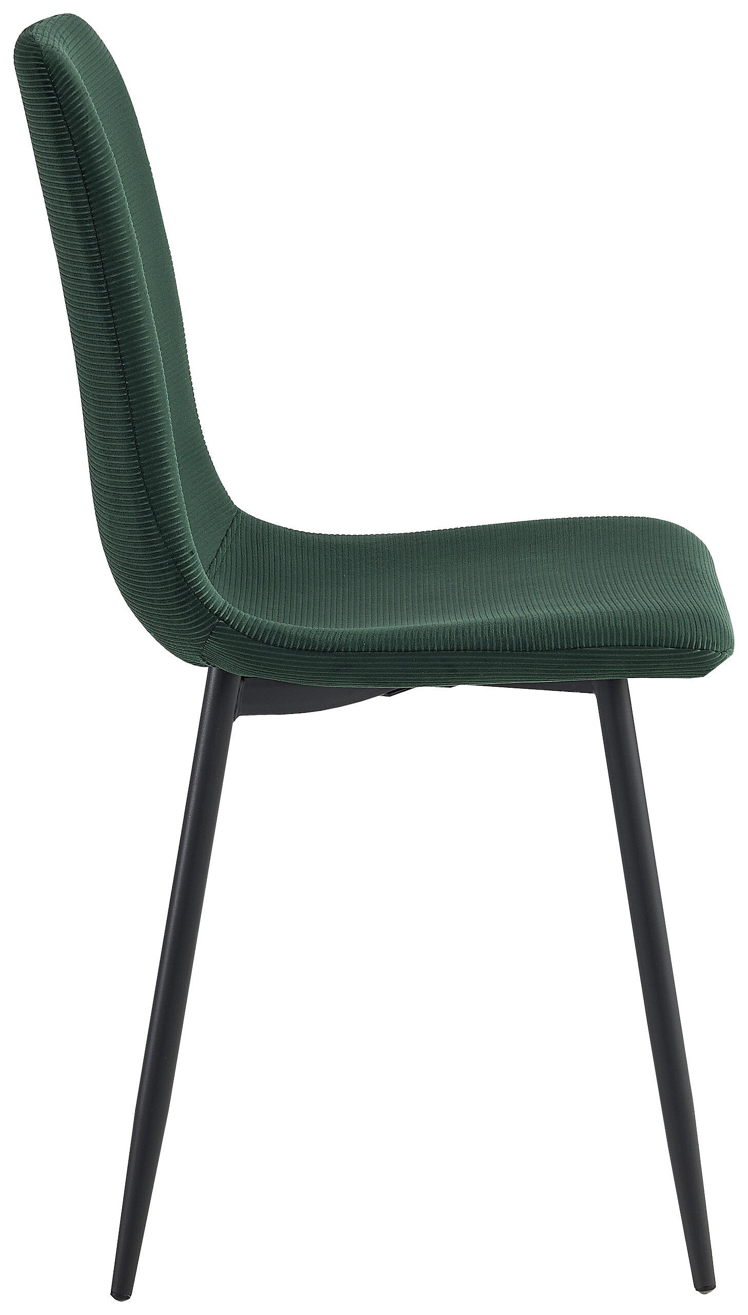 Stuhl Leipzig, 4er-Set moosgrün Microfaser B/H/T: ca. 44x92x54 cm