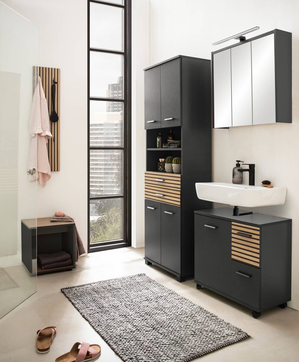 Highboard Katta anthrazit B/H/T: ca. 59,8x110,5x32,6 cm Highboard Katta anthrazit B/H/T: ca. 59,8x110,5x32,6 cm